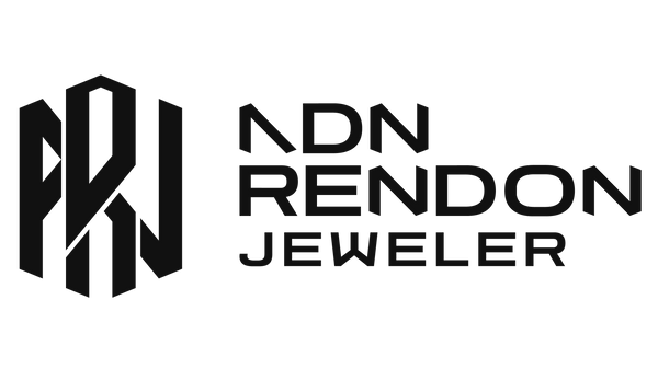 Black logo and text of ADN Rendon Jeweler on a white background