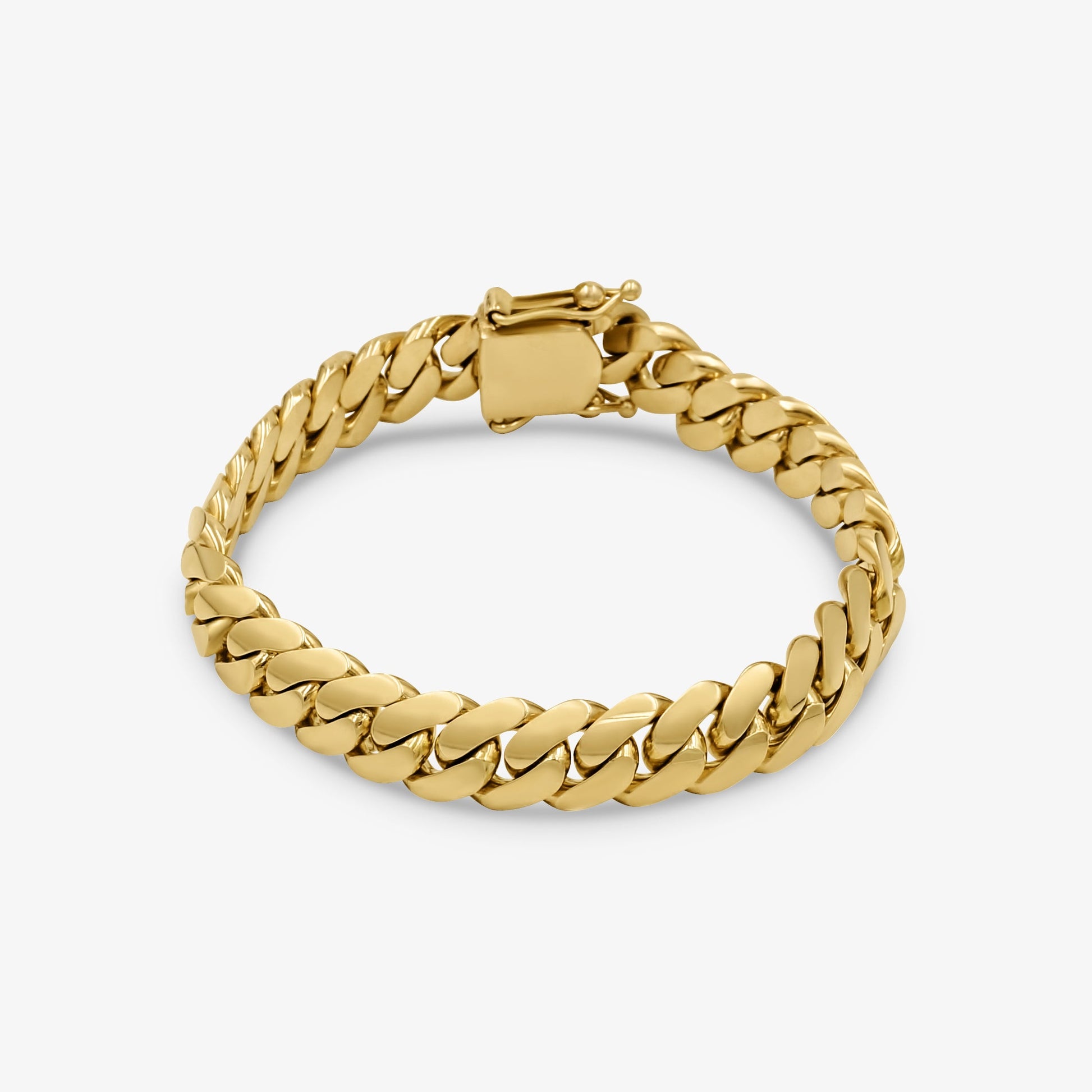 10mm Cuban Link Bracelet - Solid Gold Handcrafted in Miami - Pochy Jewelry