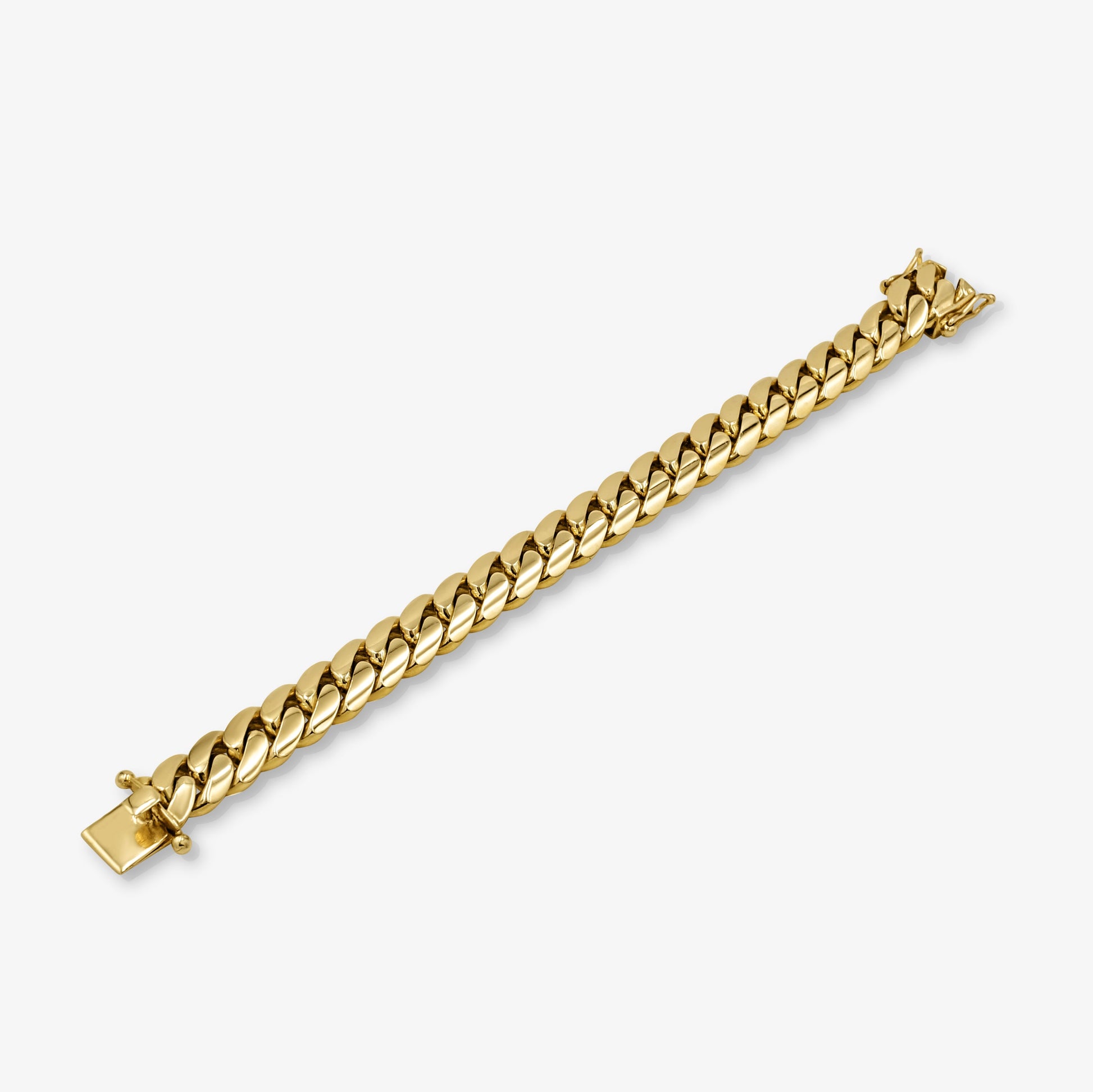14mm Cuban Link Bracelet - Solid Gold Handcrafted in Miami - Pochy Jewelry