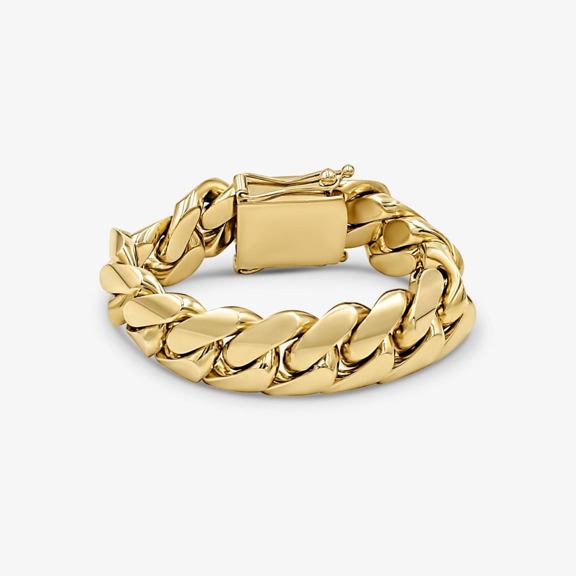 22mm Cuban Link Bracelet - Solid Gold Handcrafted in Miami - Pochy Jewelry