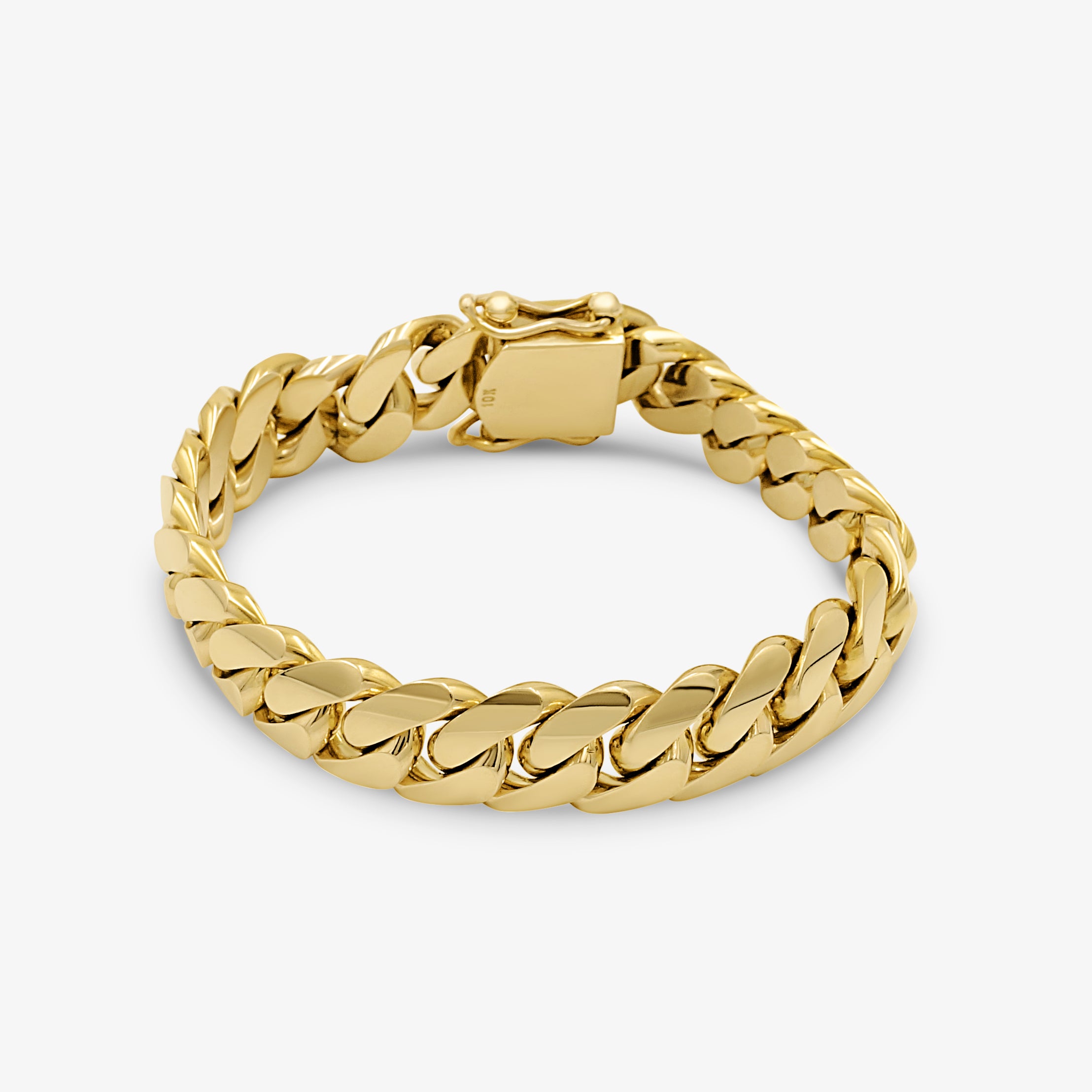 12mm Cuban Link Bracelet - Solid Gold Handcrafted in Miami - Pochy Jewelry